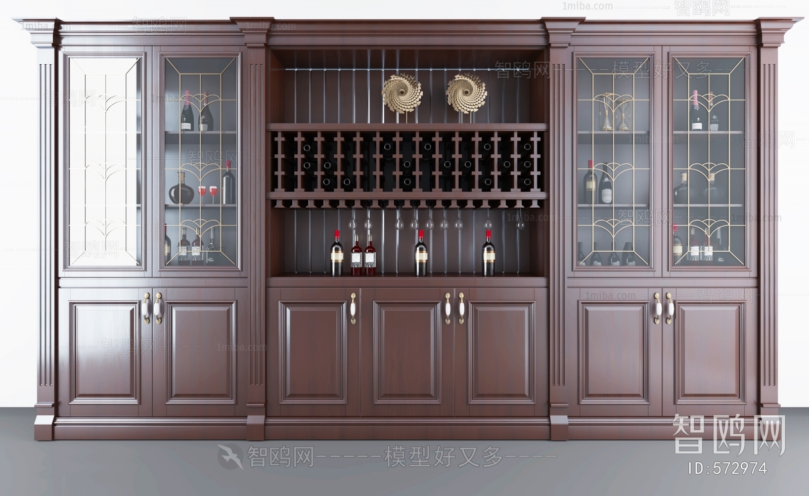 Simple European Style Wine Cabinet