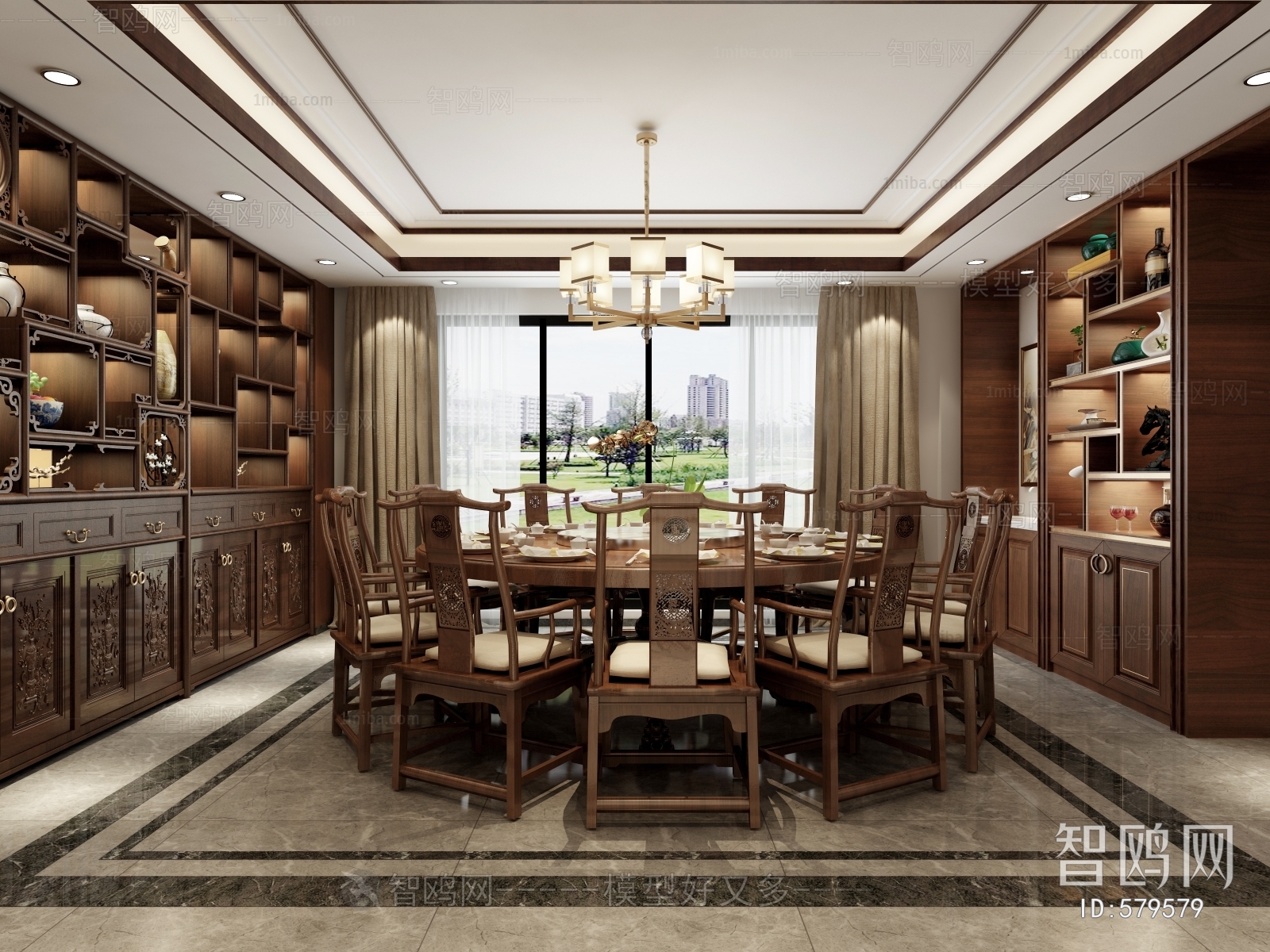 New Chinese Style Dining Room