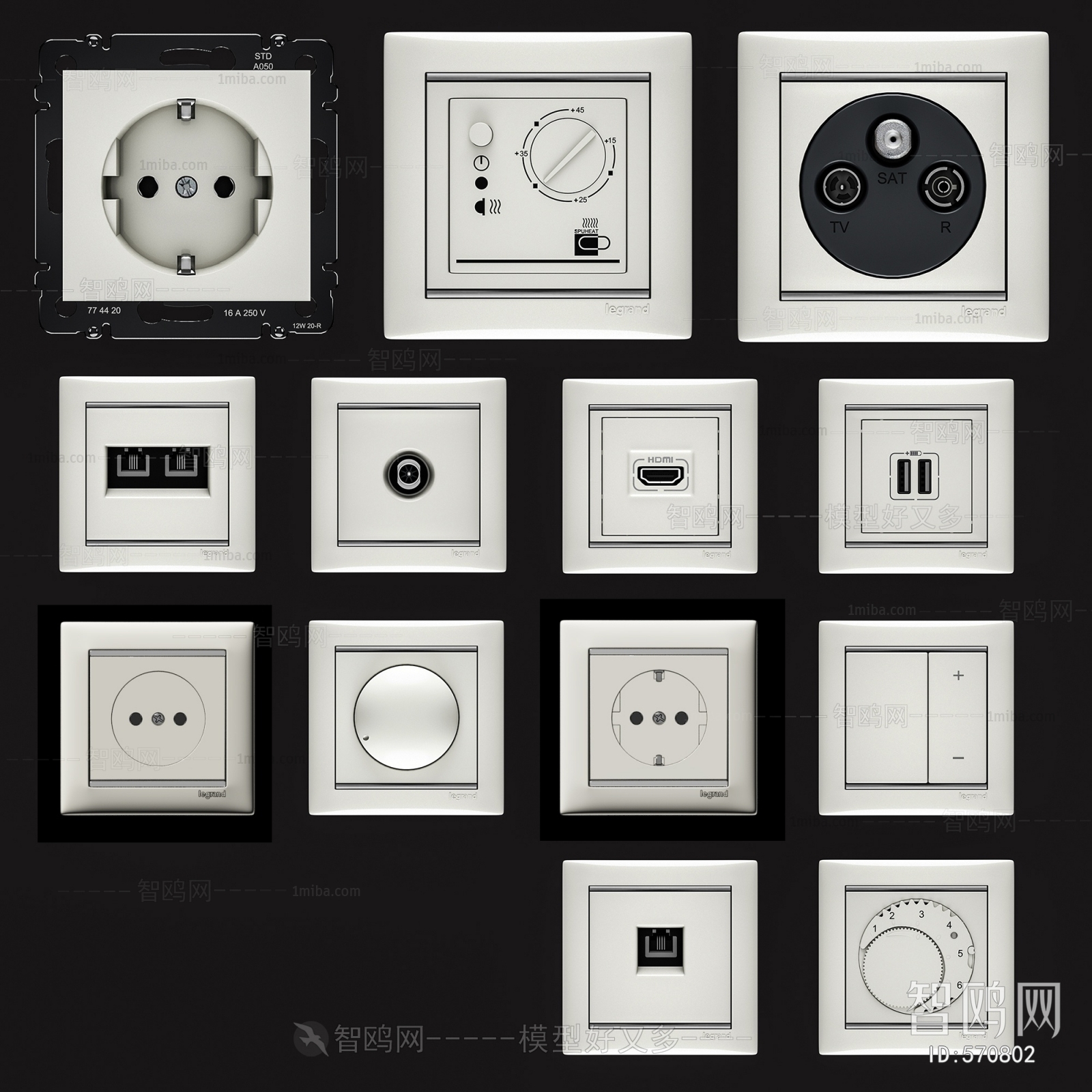 Modern Switch Socket Panel