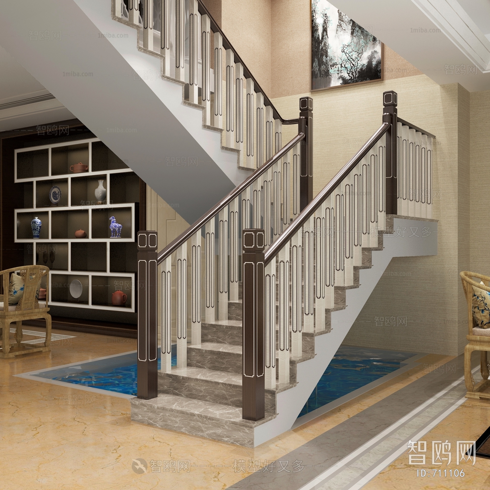 New Chinese Style Stair Balustrade/elevator