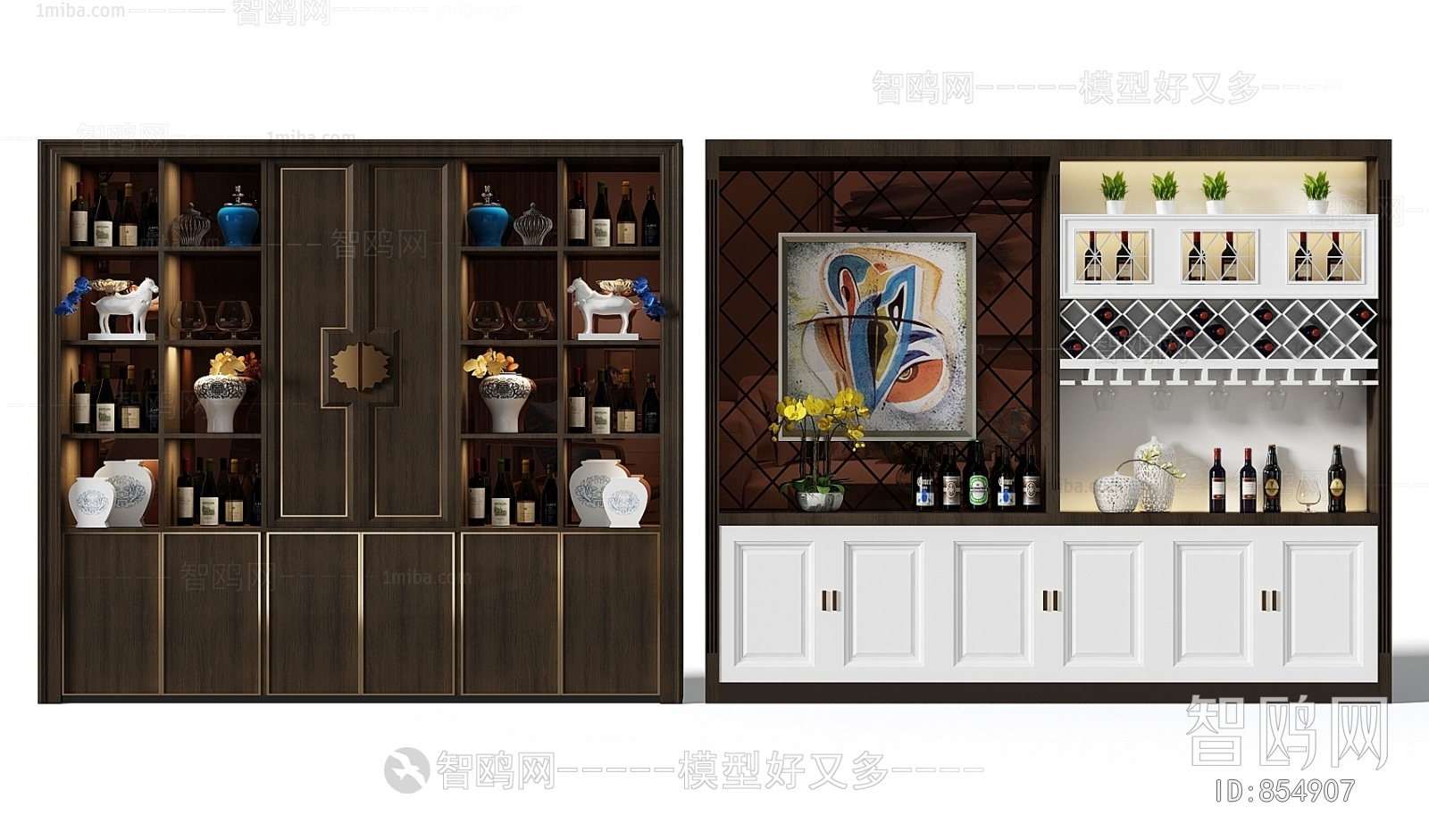 New Chinese Style Wine Cabinet