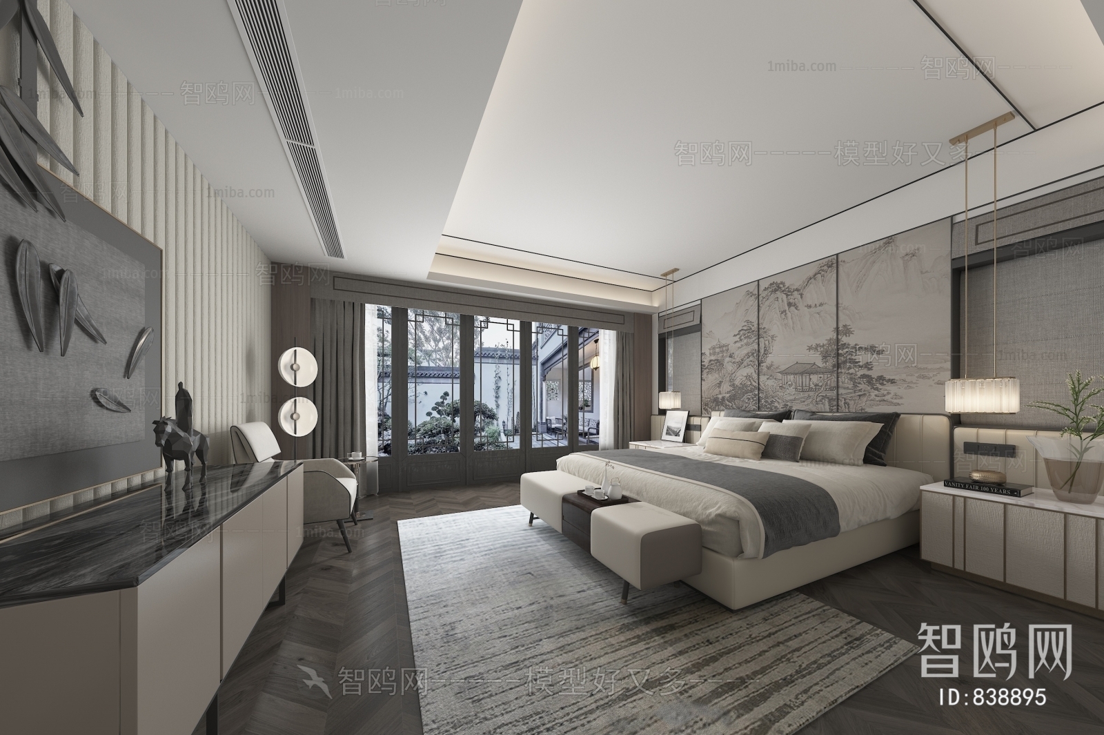 New Chinese Style Bedroom