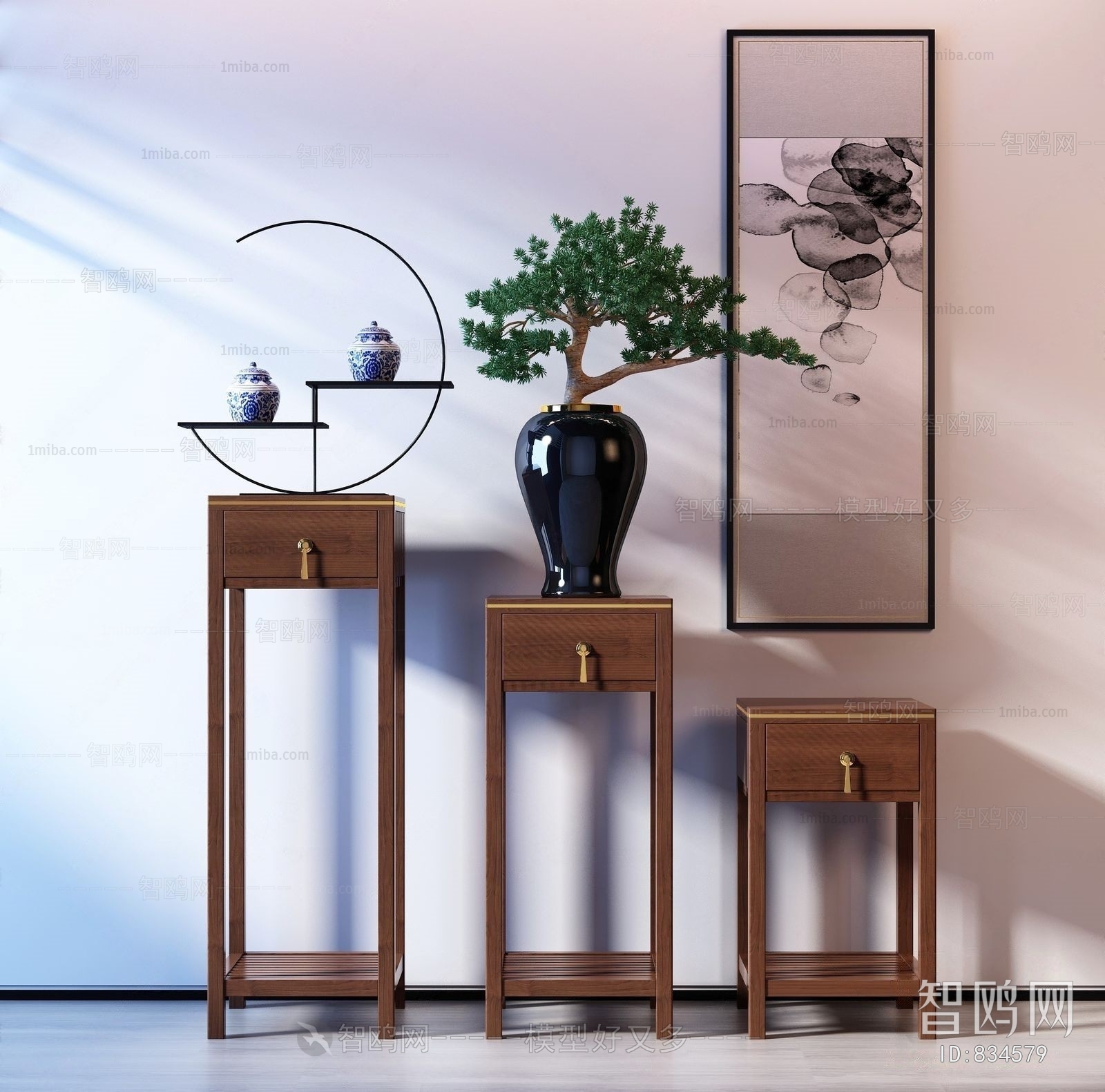 New Chinese Style Flower Shelf