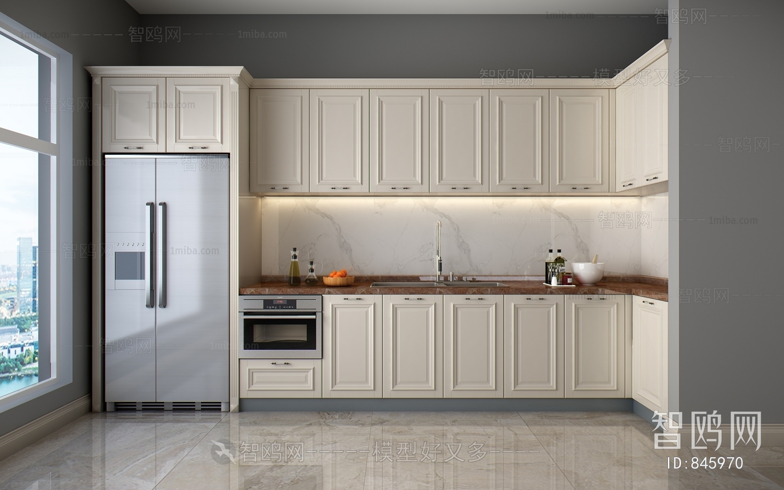 Simple European Style Kitchen Cabinet