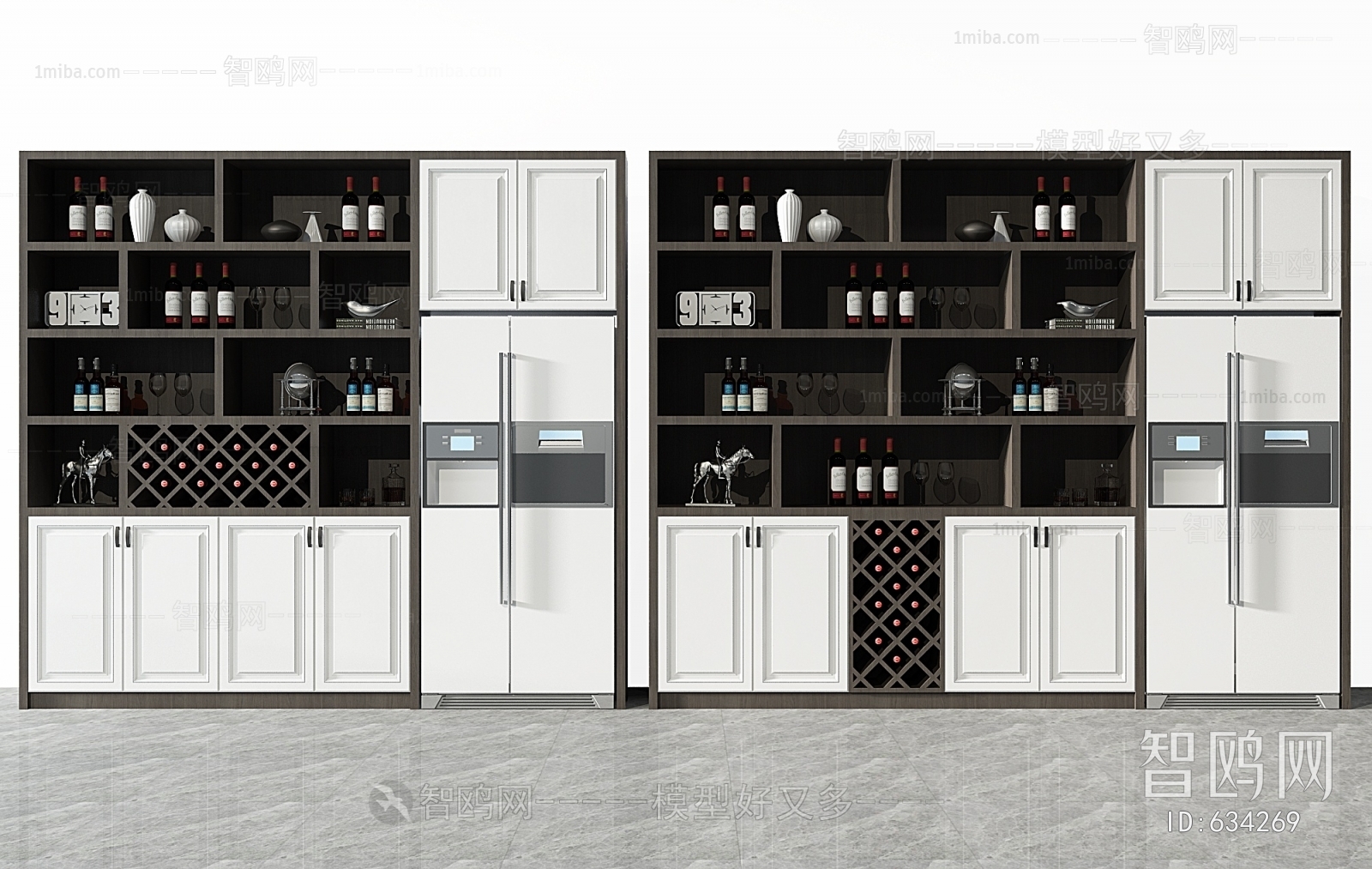 New Chinese Style Wine Cabinet