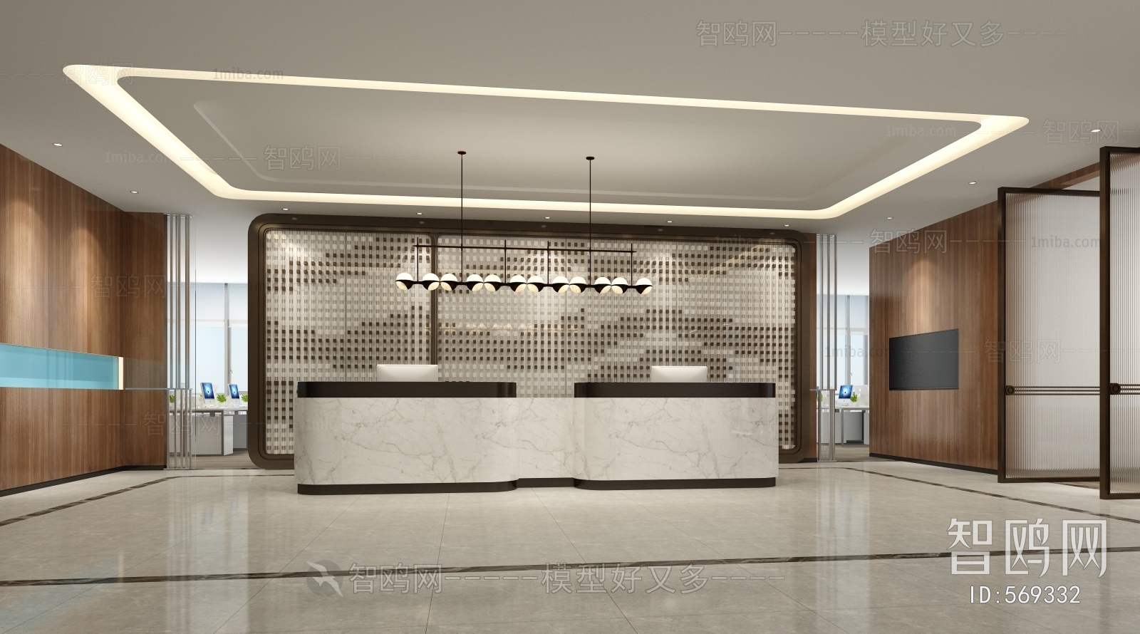 Modern Office Reception Desk