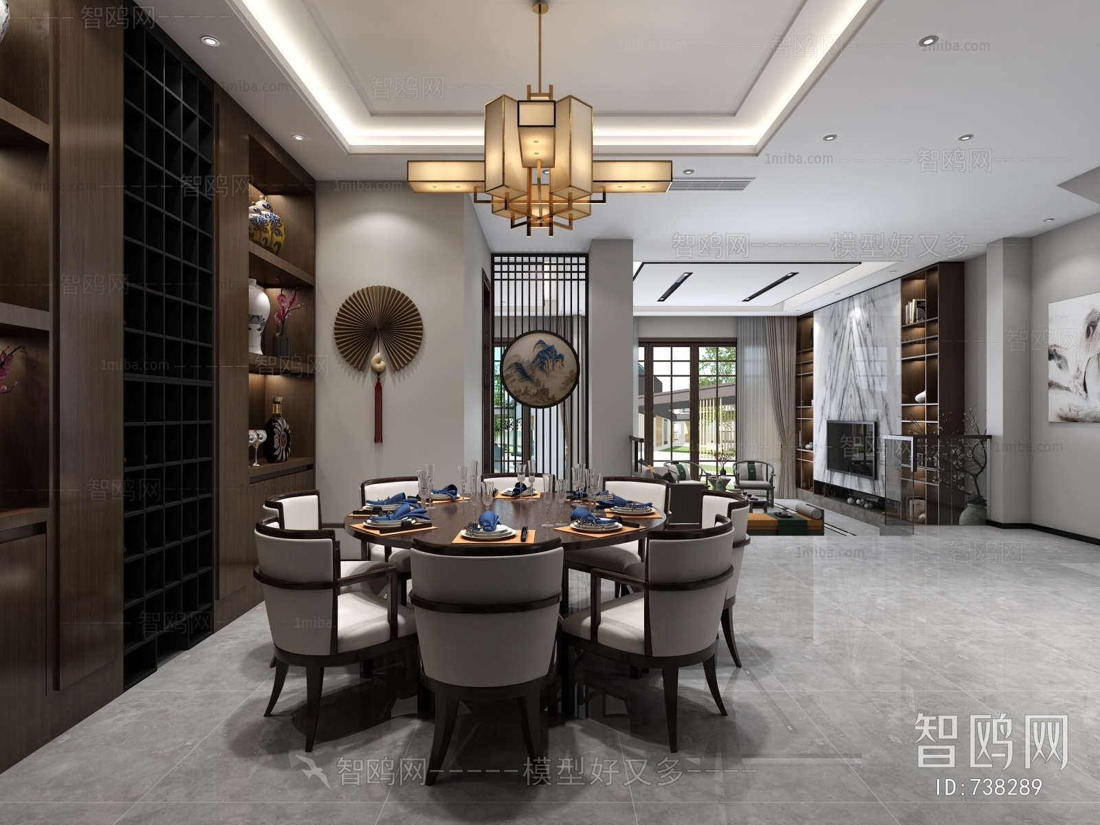 New Chinese Style Dining Room