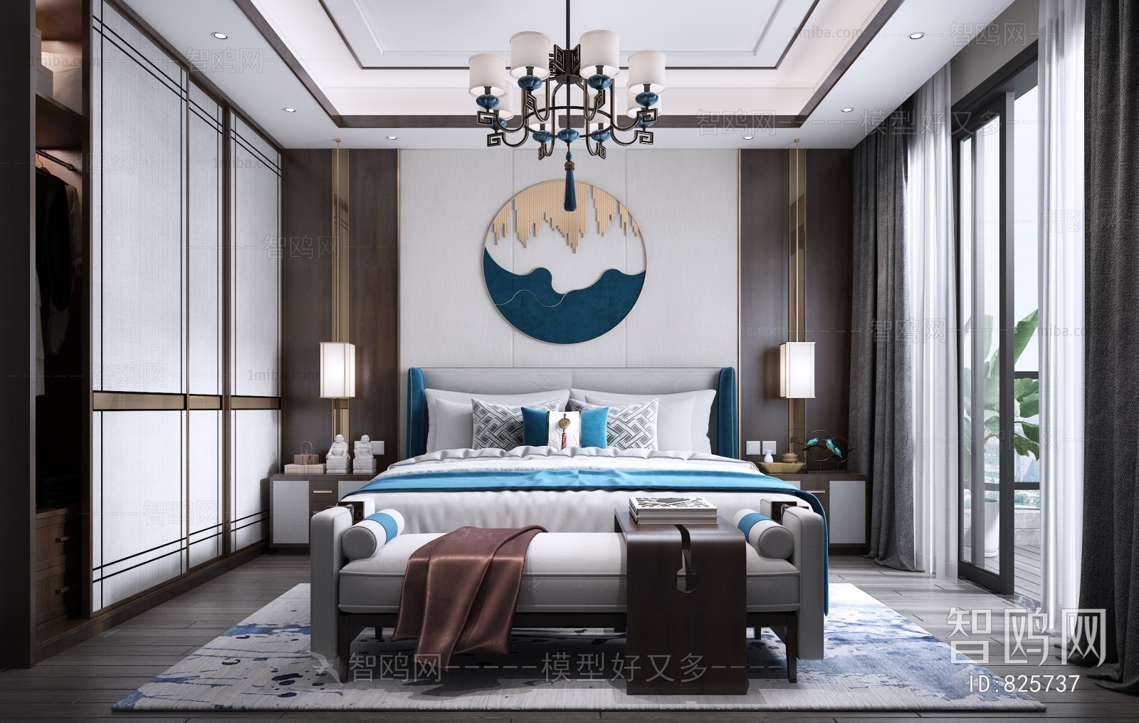 New Chinese Style Bedroom