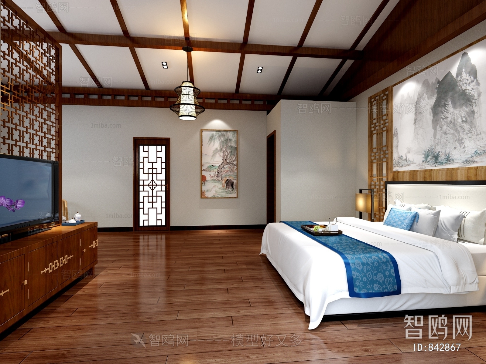 New Chinese Style Bedroom