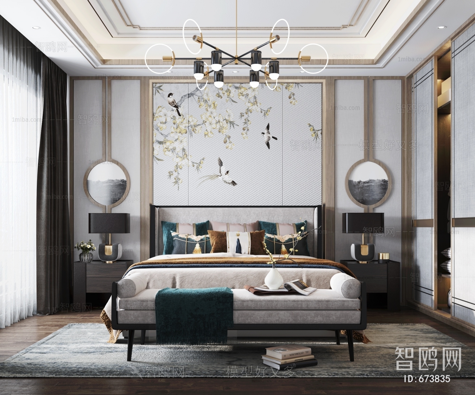 New Chinese Style Bedroom