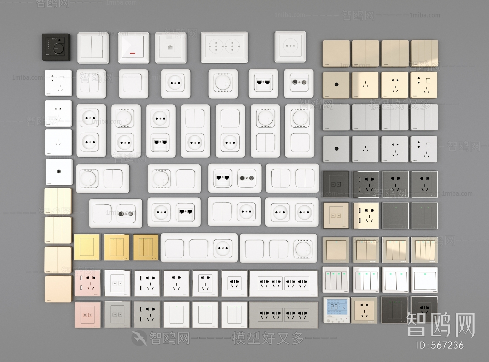 Modern Switch Socket Panel