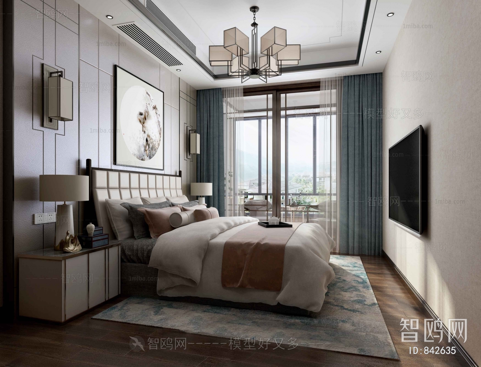 New Chinese Style Bedroom