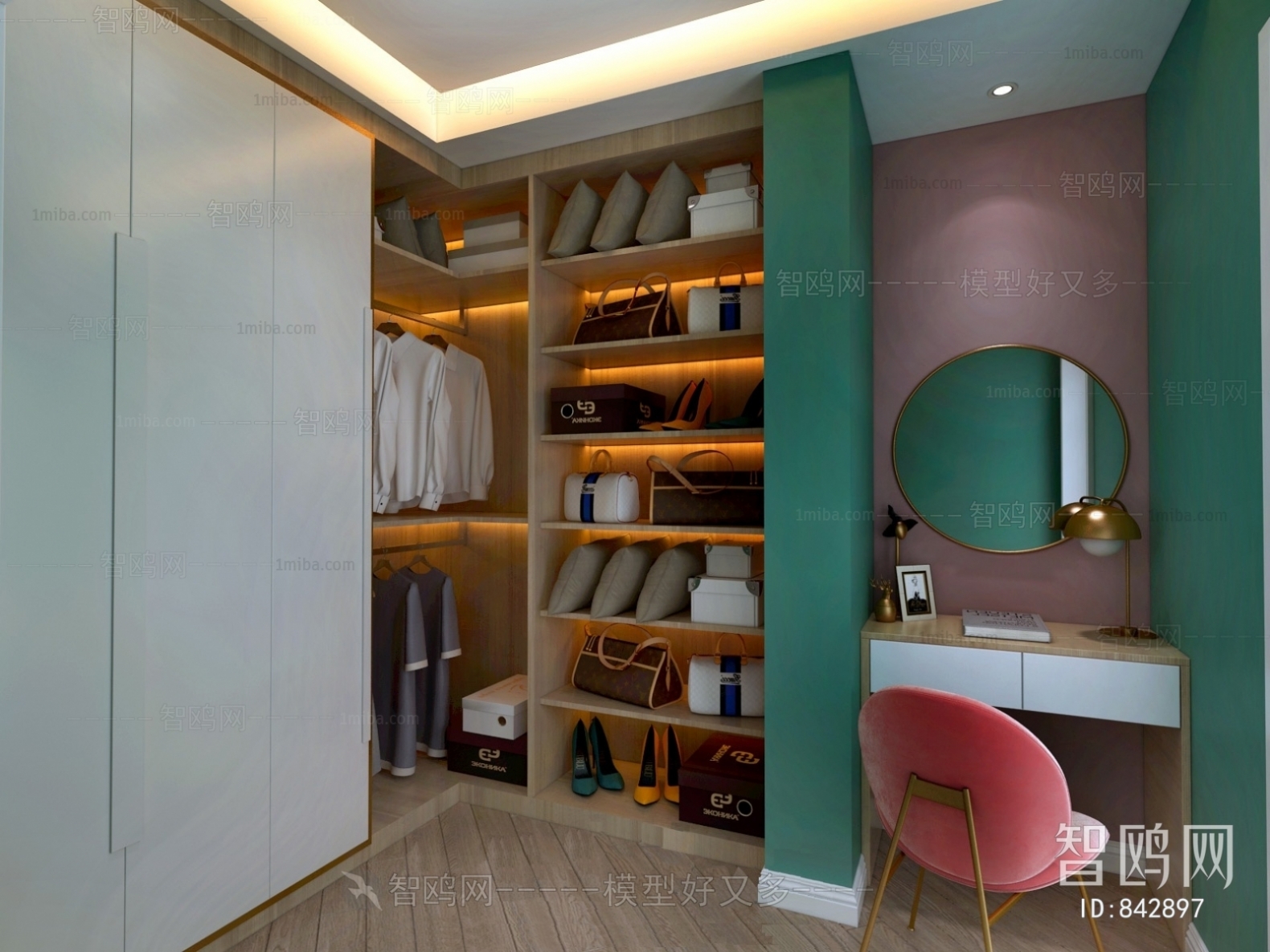 Nordic Style Clothes Storage Area