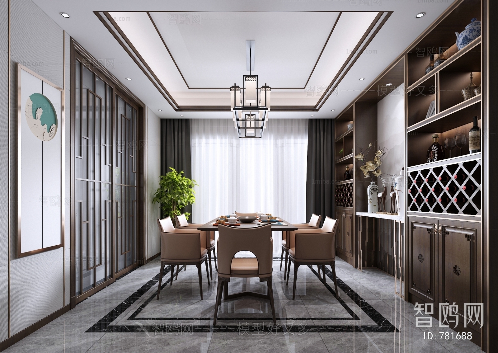 New Chinese Style Dining Room