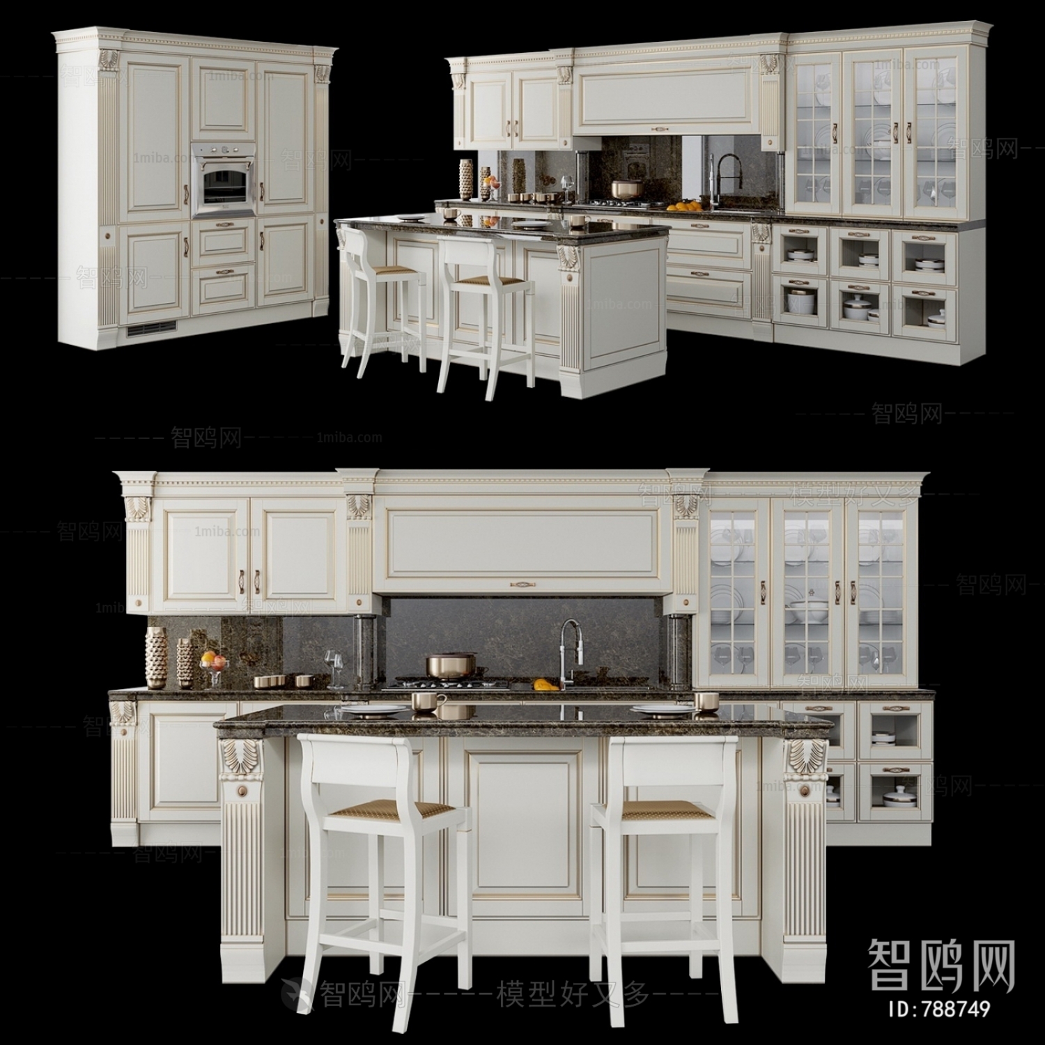 Simple European Style Kitchen Cabinet