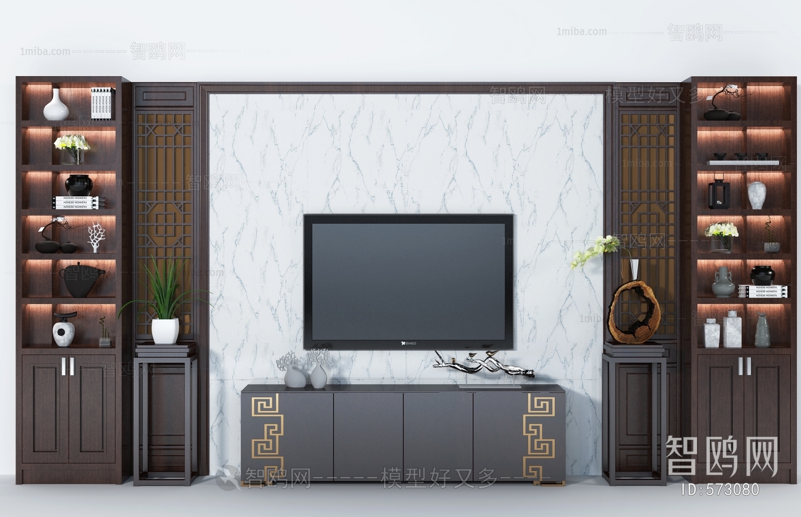 New Chinese Style TV Cabinet