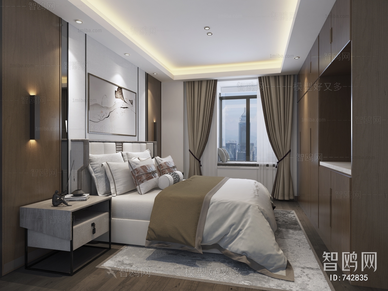 New Chinese Style Bedroom