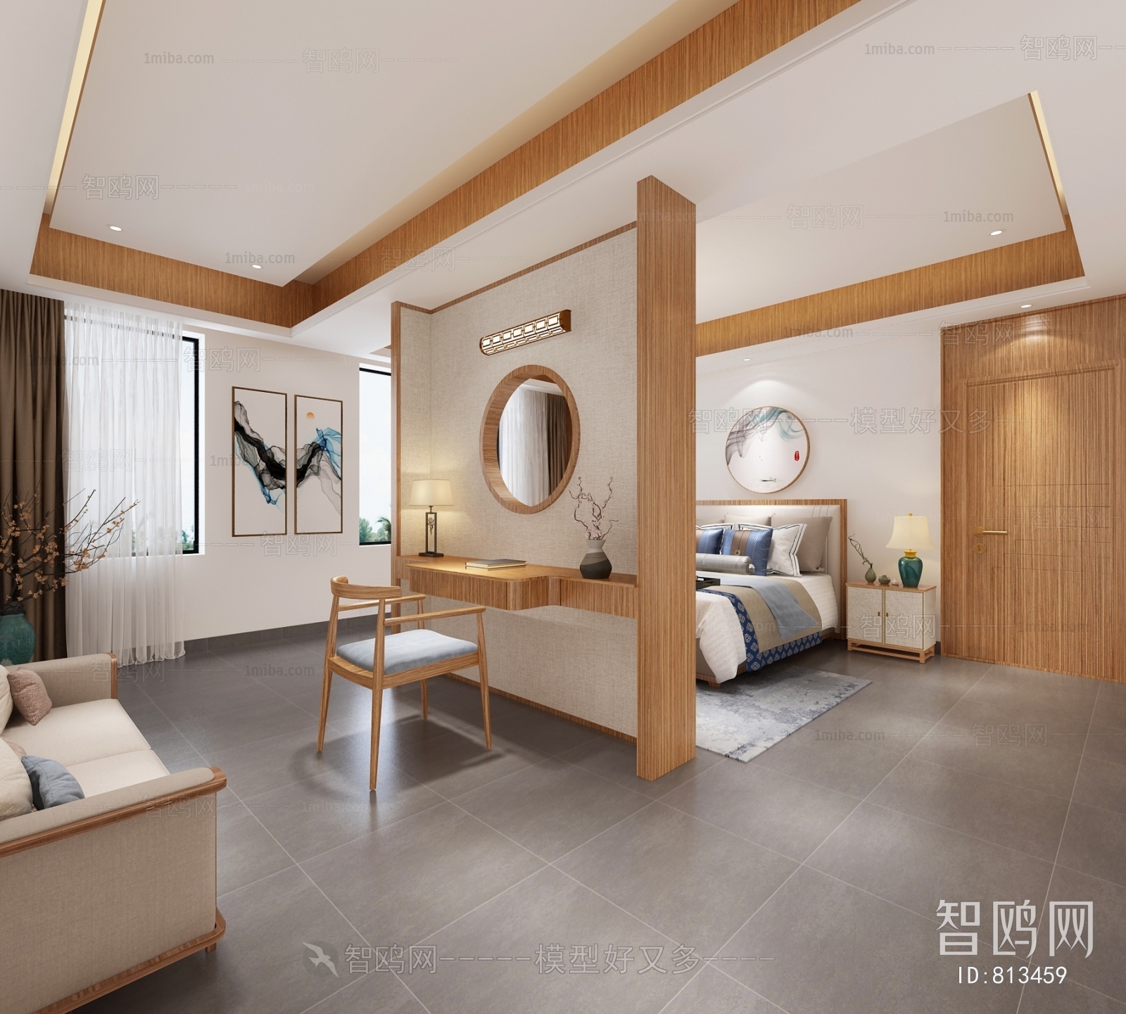 New Chinese Style Bedroom