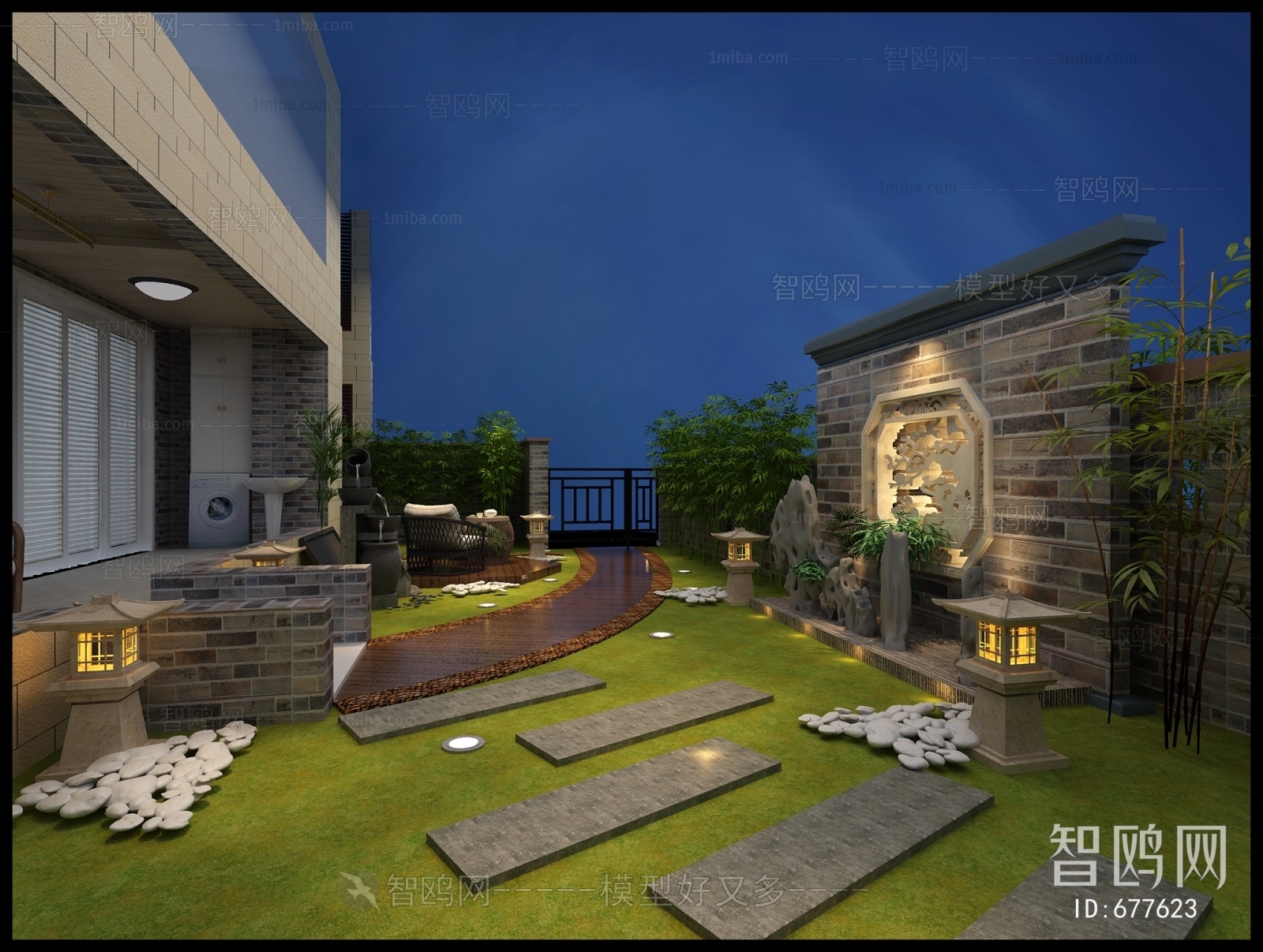 New Chinese Style Courtyard/landscape