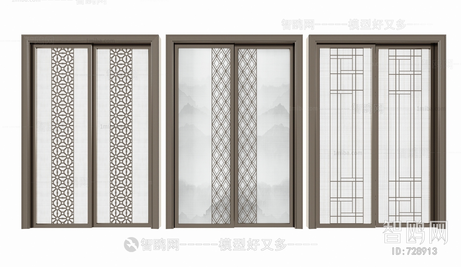 New Chinese Style Sliding Door