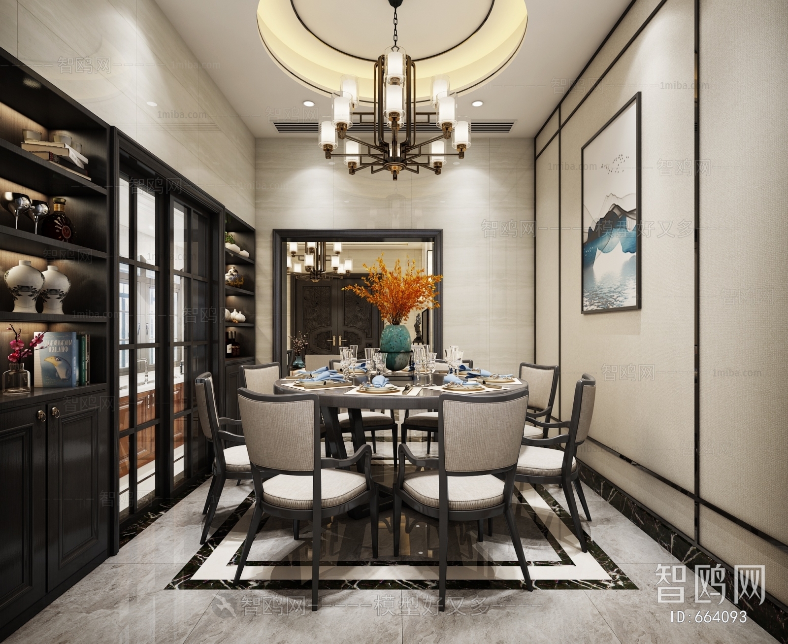 New Chinese Style Dining Room