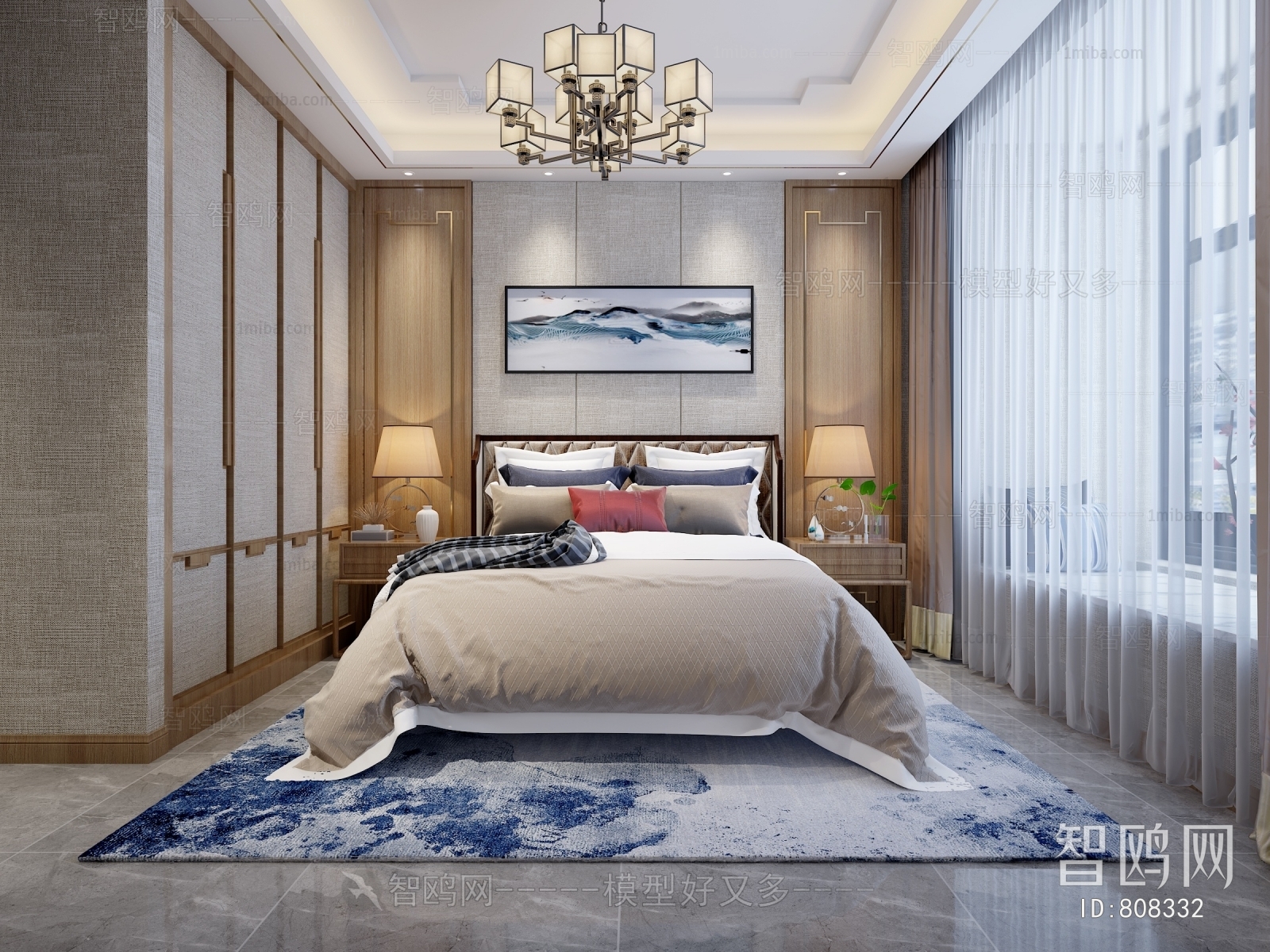 New Chinese Style Bedroom