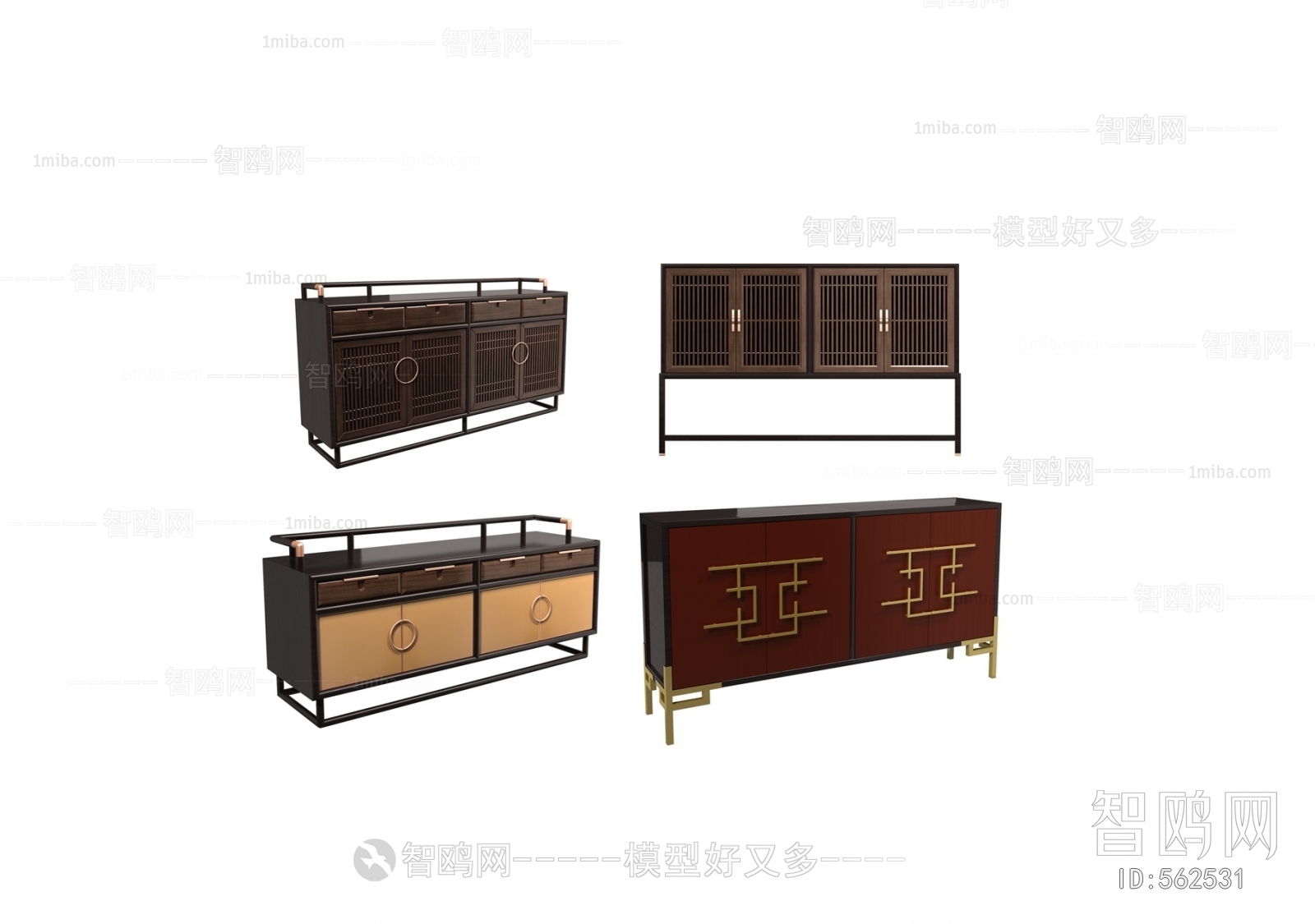 New Chinese Style TV Cabinet