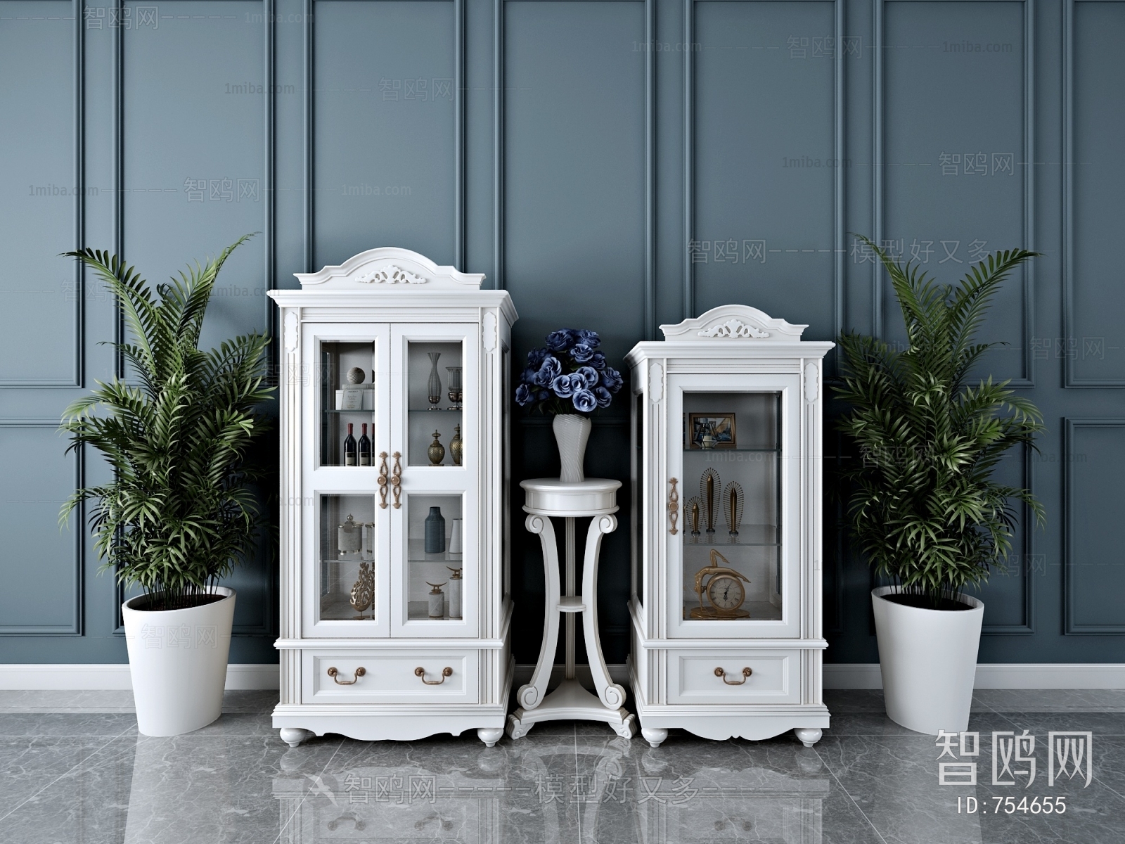 Simple European Style Decorative Cabinet