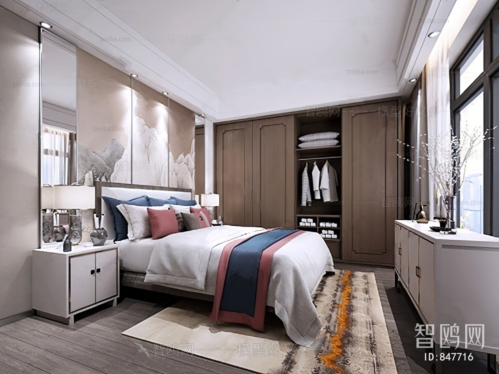 New Chinese Style Bedroom