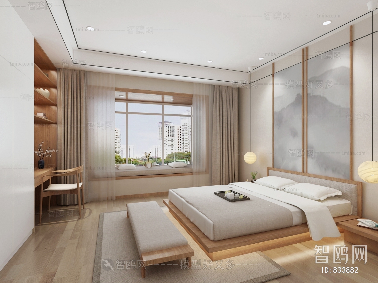 New Chinese Style Bedroom