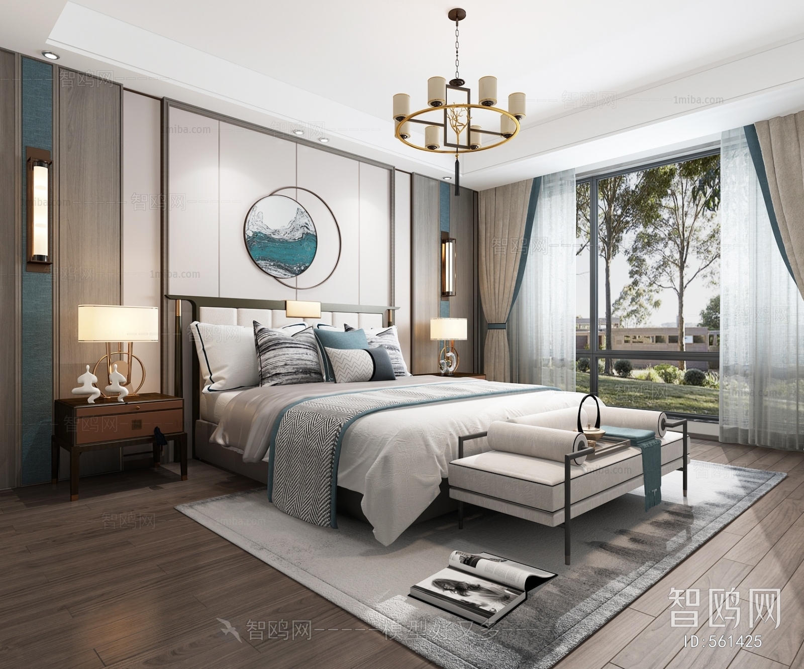 New Chinese Style Bedroom