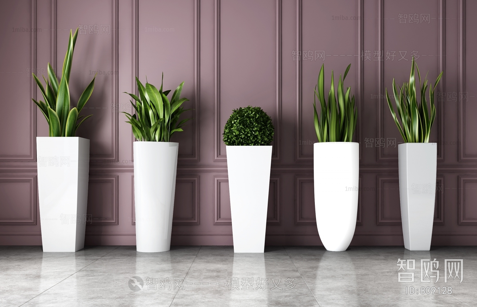 Modern Potted Green Plant