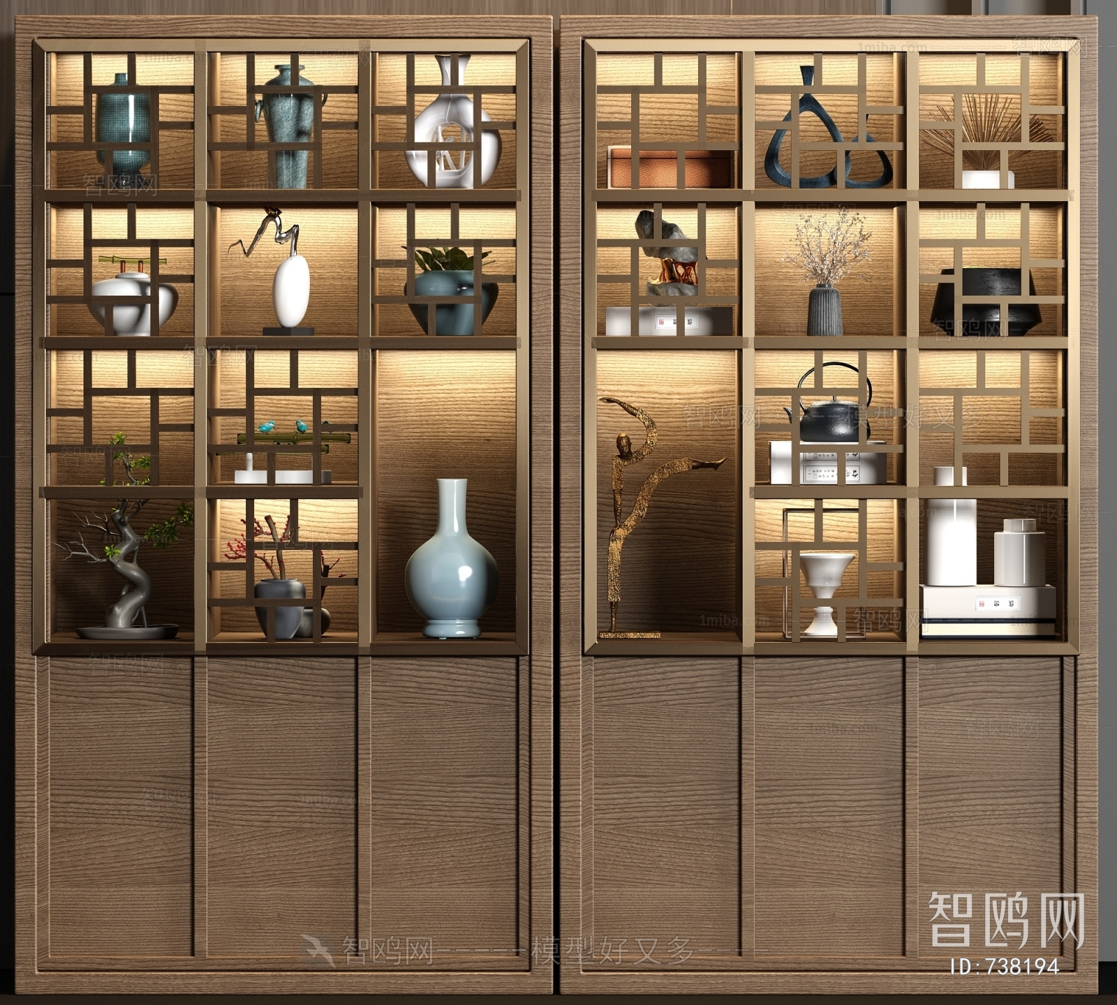 New Chinese Style Decorative Cabinet