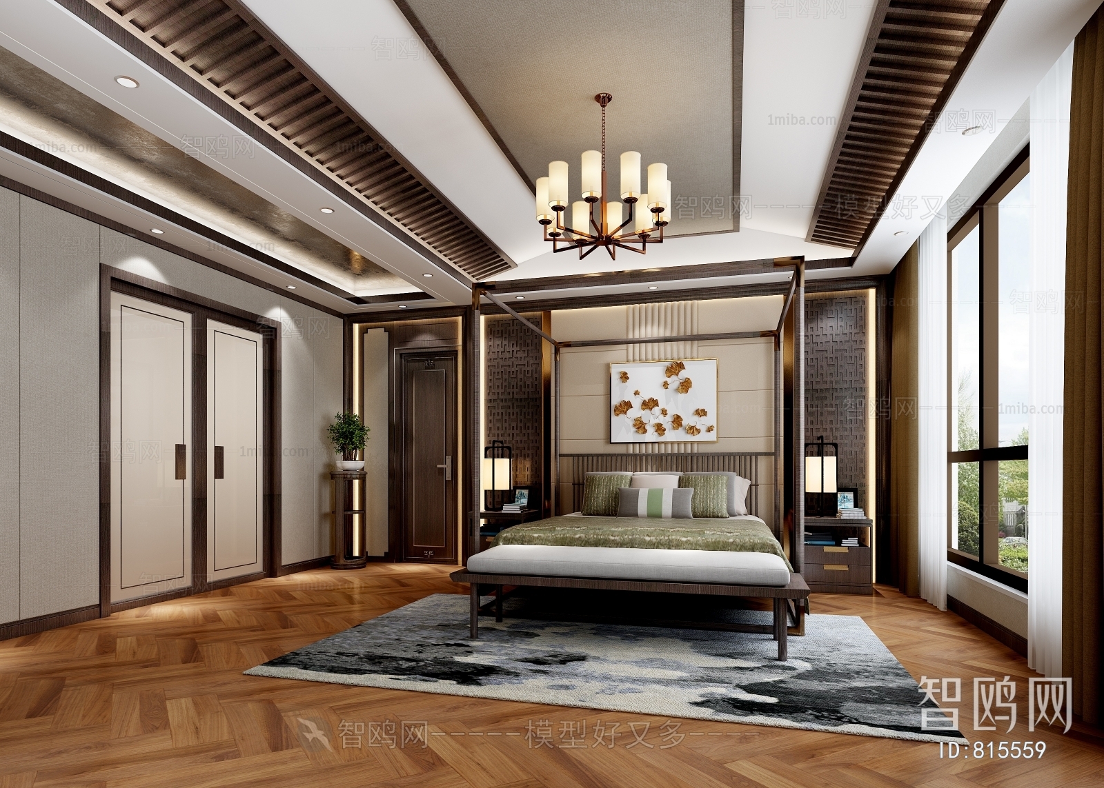 New Chinese Style Bedroom