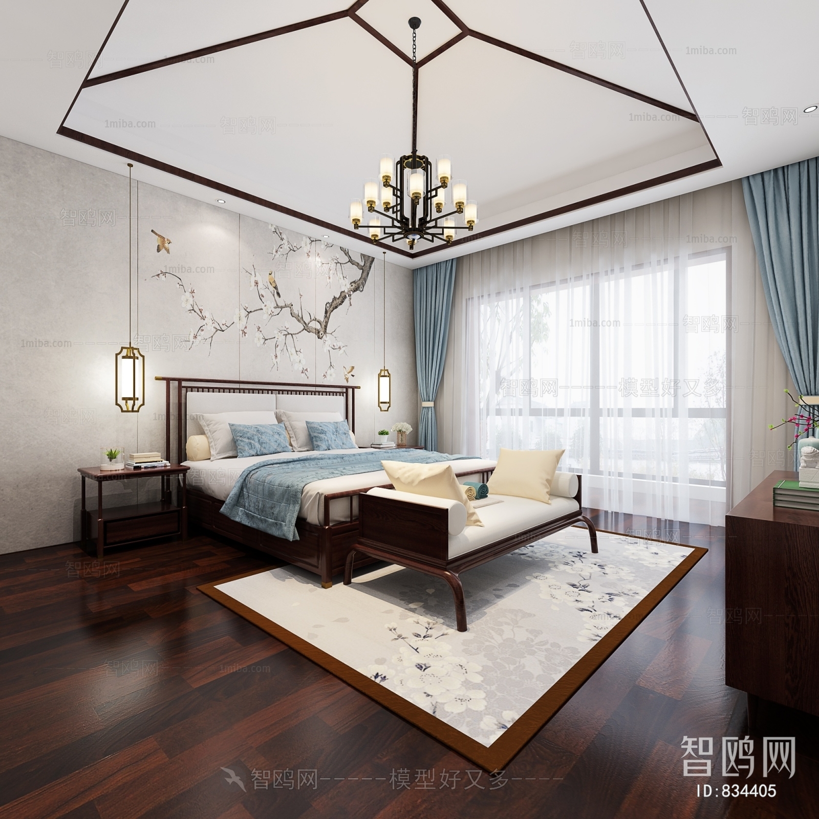 New Chinese Style Bedroom