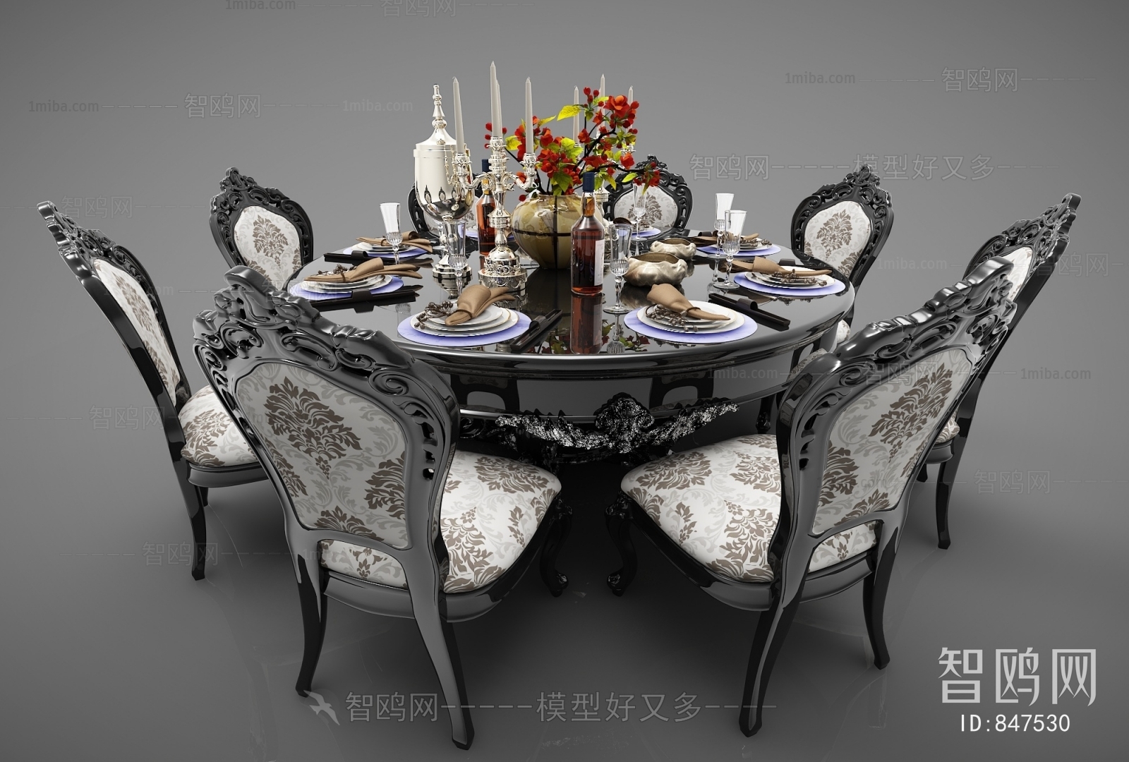 European Style Dining Table And Chairs