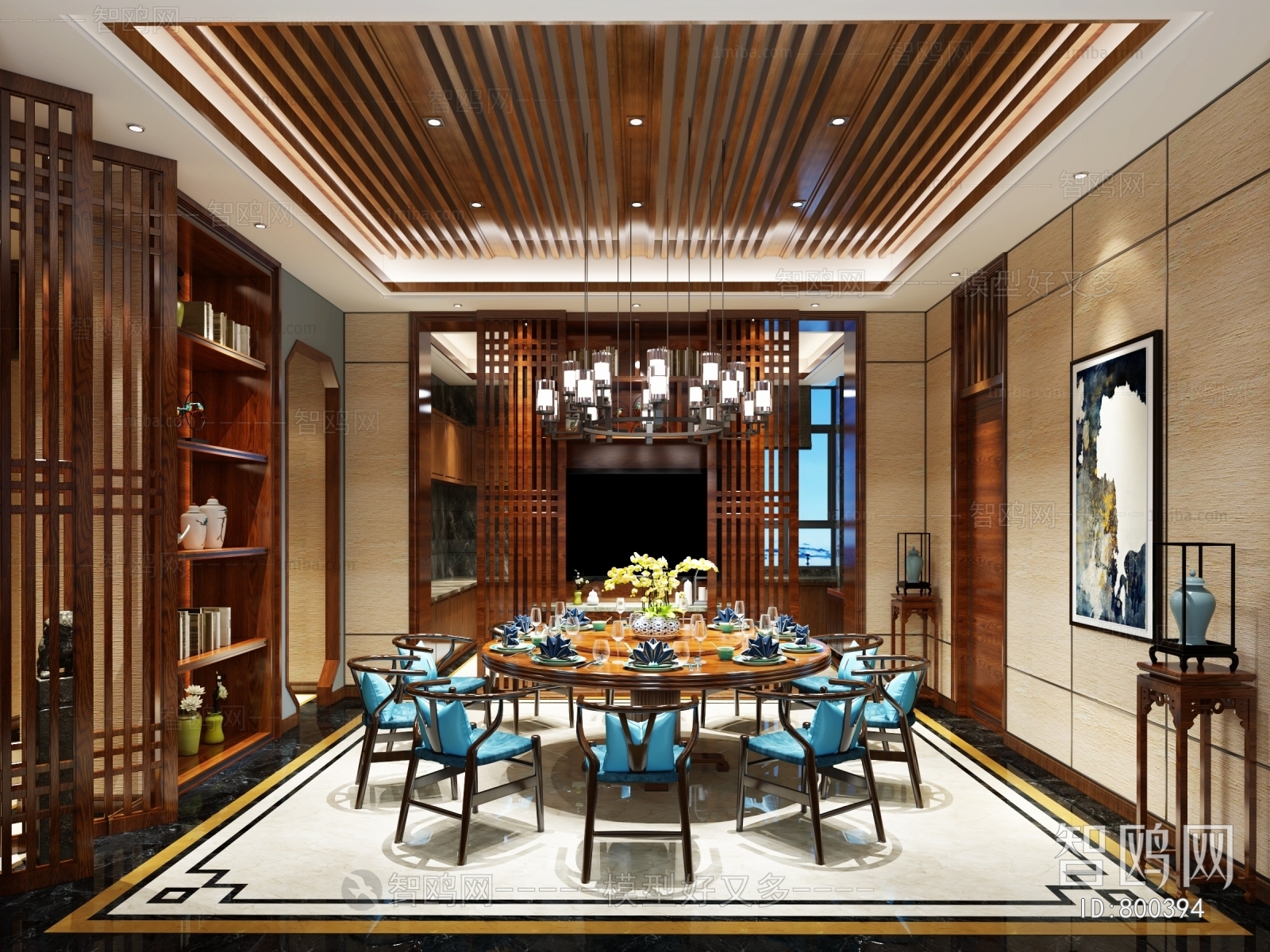 New Chinese Style Dining Room