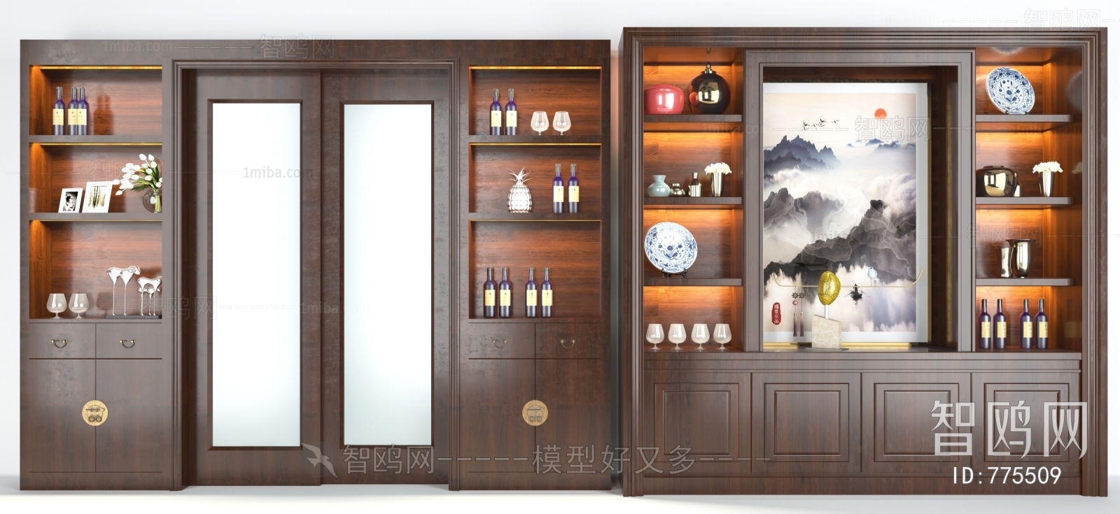 New Chinese Style Wine Cabinet