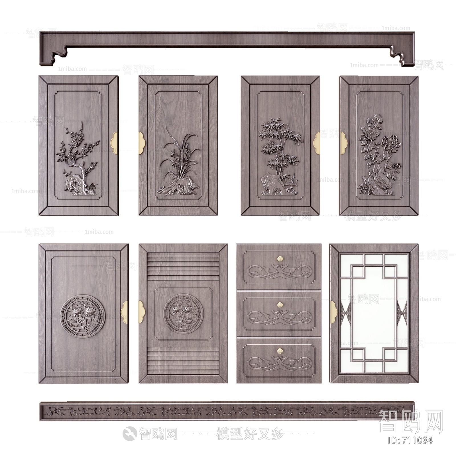 New Chinese Style Door Panel