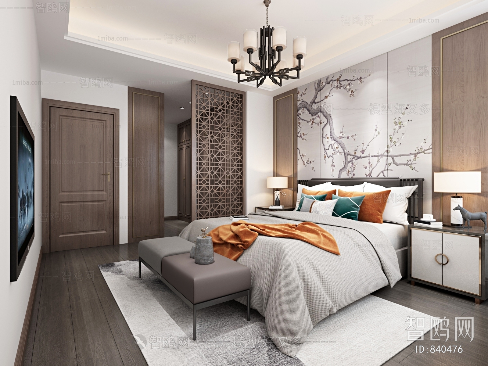 New Chinese Style Bedroom