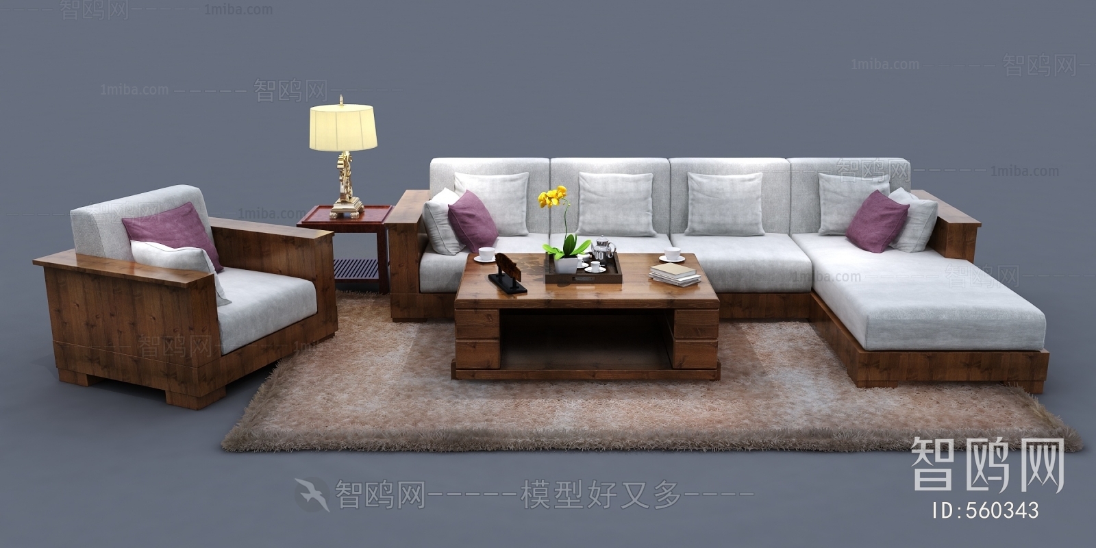 New Chinese Style Sofa Combination