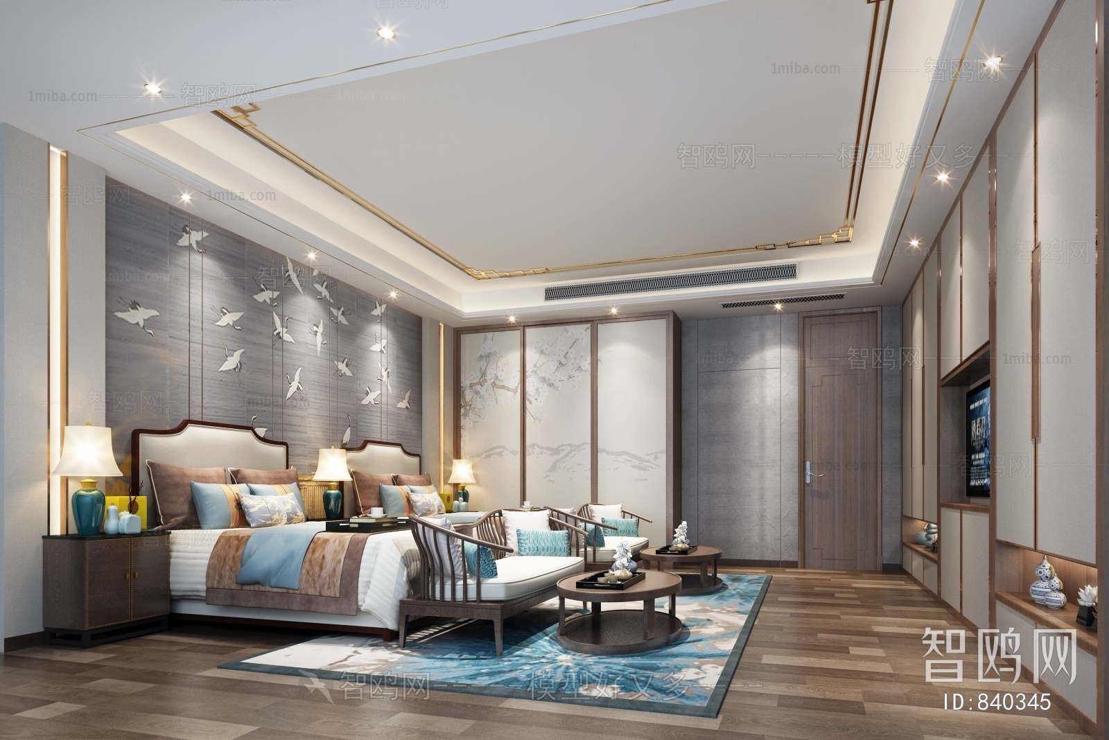 New Chinese Style Bedroom