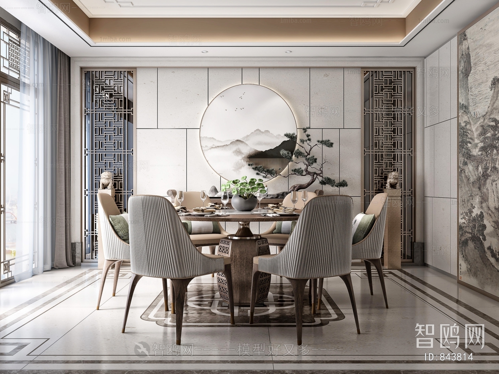 New Chinese Style Dining Room