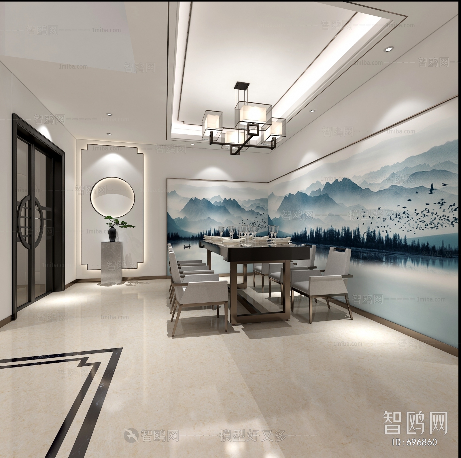 New Chinese Style Dining Room