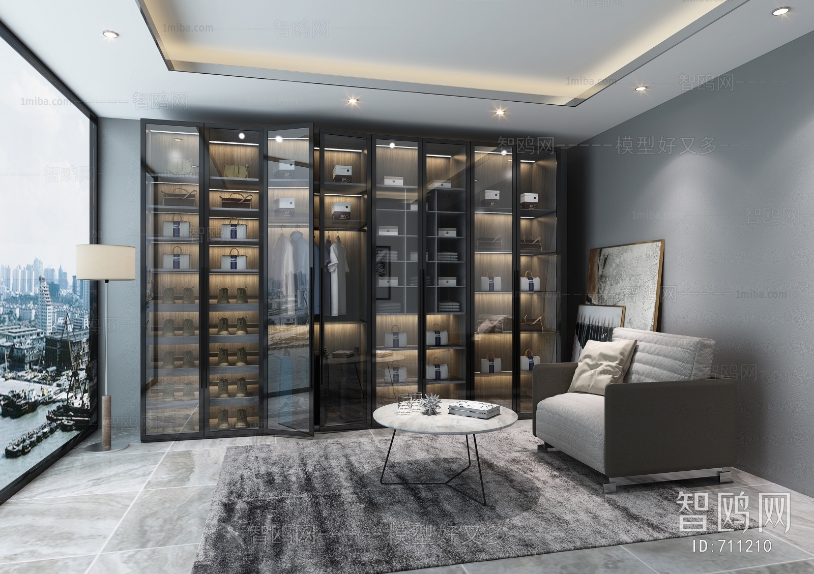 Modern Clothes Storage Area