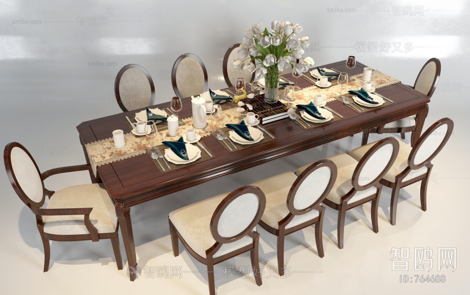 American Style Dining Table And Chairs