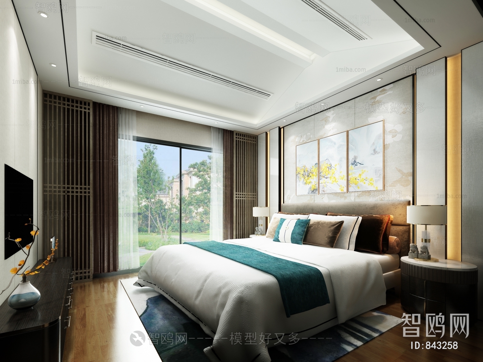 New Chinese Style Bedroom