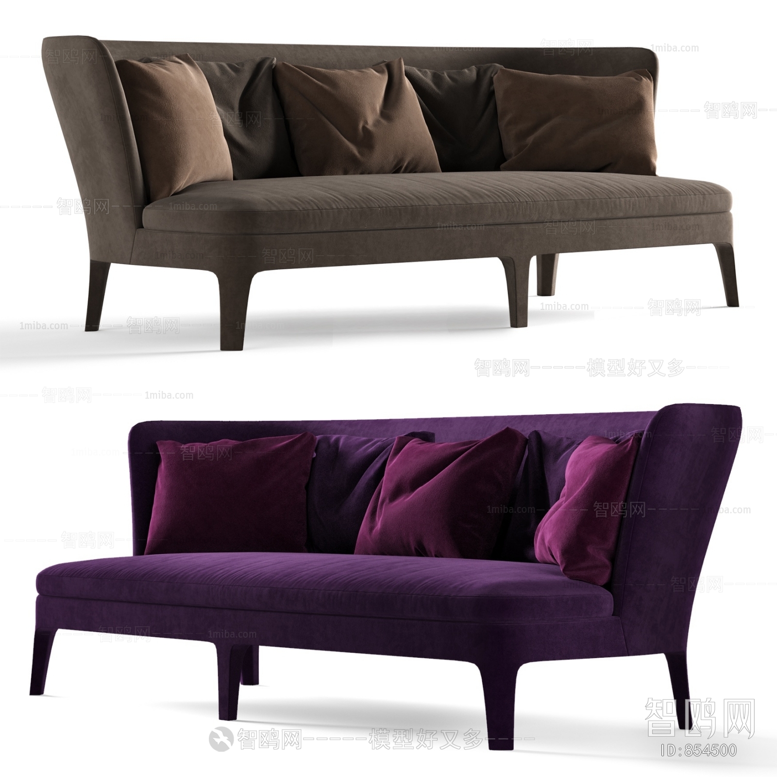 Nordic Style Three-seat Sofa