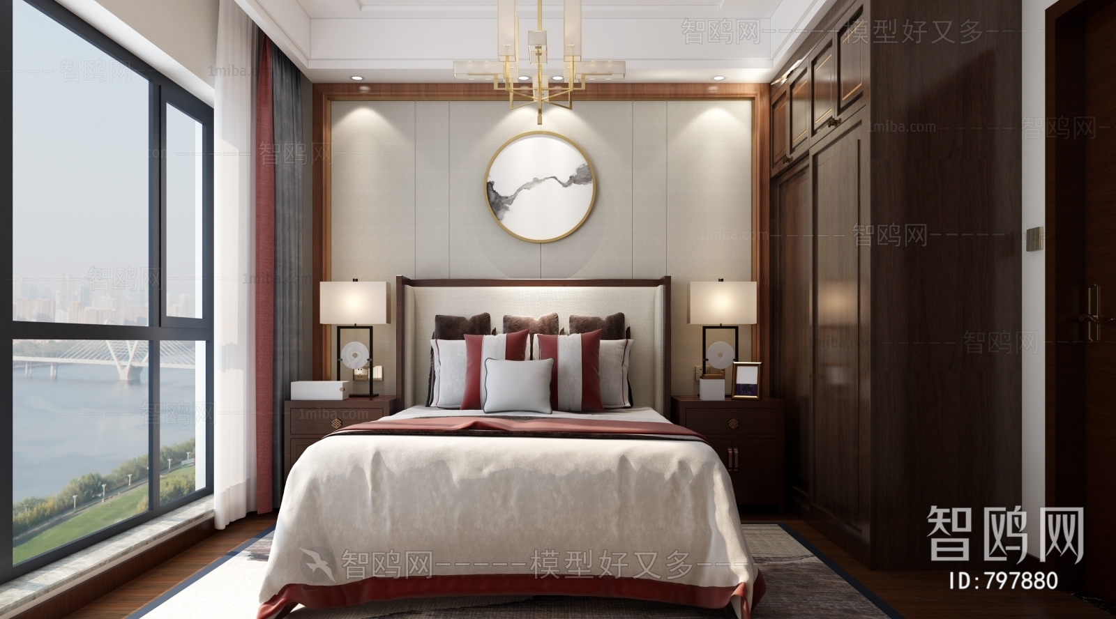 New Chinese Style Bedroom