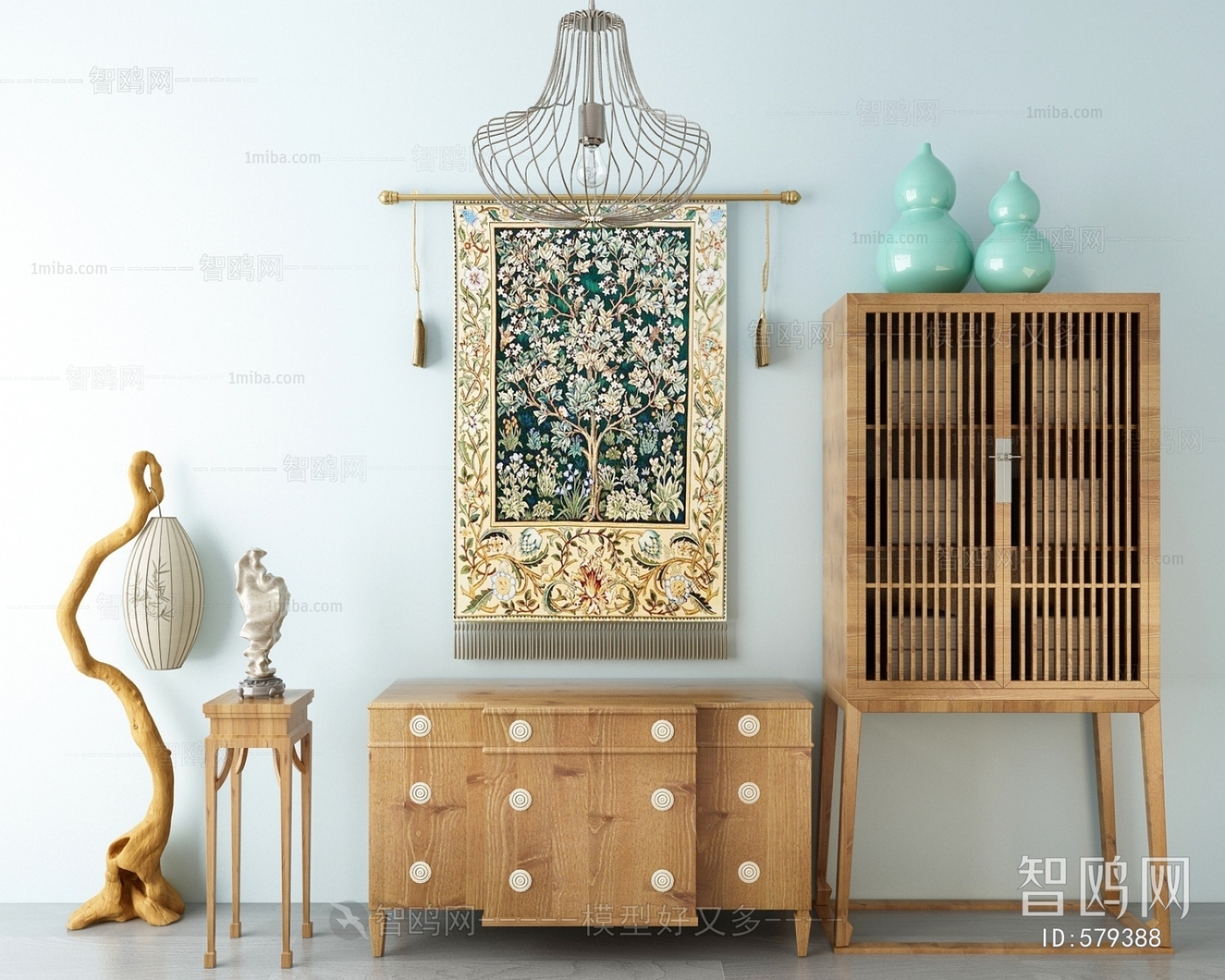 Chinese Style Decorative Cabinet